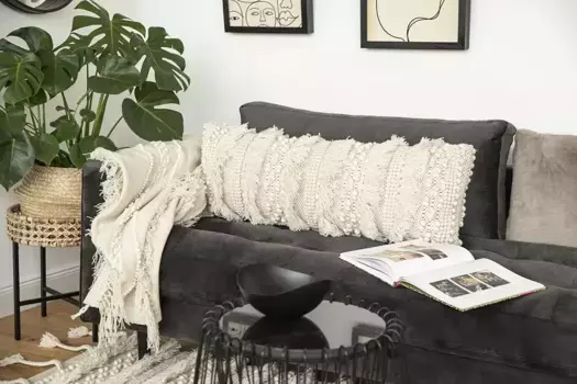 Декоративная подушка Kayoom "Bohist 325" 45х45 см, цвет natur + gemustert