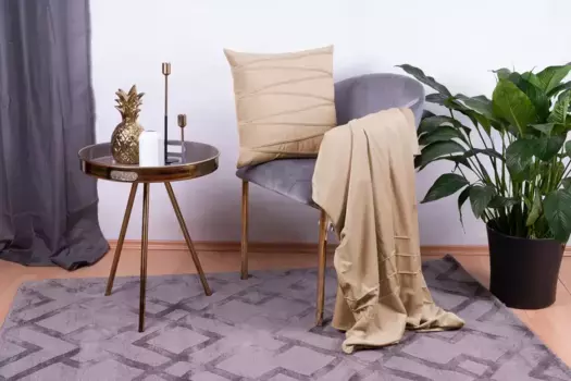 Декоративная подушка Kayoom "Паулина 125" 130х170 см, цвет champagner + unifarben