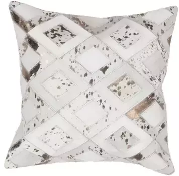 Декоративная подушка Kayoom "Spark Pillow" 45х45 см, слоновая кость/хром