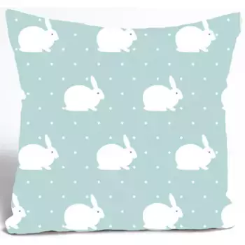 Декоративная подушка королева «Бенджо», сладкий зайчик, чехол без наполнителя, Пасха Queence, цвет wei + bedruckt