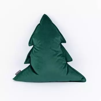 Декоративная подушка Magma дерево ель бархатная со стоячим швом зеленая 49х50см Magma - Heimtex