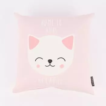 Декоративная подушка Magma кот розовый белый 40х40см Magma - Heimtex