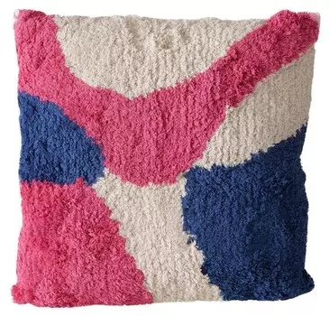 Декоративная подушка MF Fisa, 43x43x10 см цвет blau/creme/pink