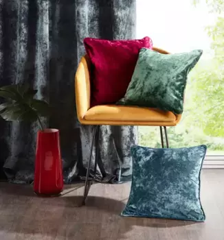 Декоративная подушка мой дом "Бархат", однотонный бархат с кантом, чехлы без наполнителя, 2 штуки 40х40 см My home, цвет weinrot + unifarben