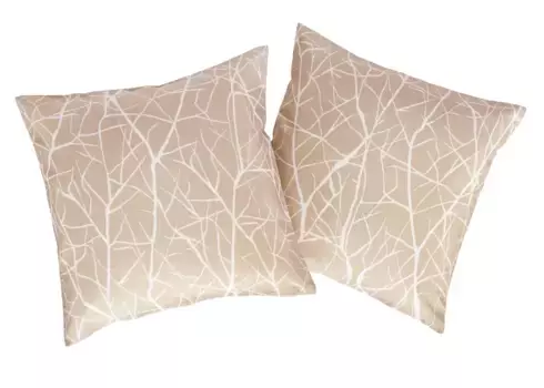 Декоративная подушка мой дом "Кампоза", чехлы без наполнителя, 2 шт. 40х40 см My home, песочный