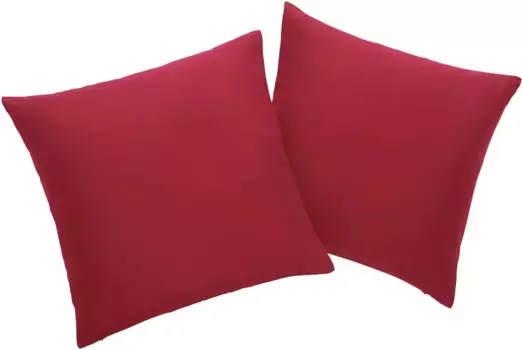 Декоративная подушка мой дом "Раджа", однотонная, чехлы без наполнителя, 40 х 40 см, набор из 2 шт., микрофибра My home 40х40 см, красный