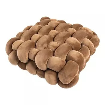 Декоративная подушка, мягкая, удобная, тканая, плюшевая, для гостиной, дивана, дизайнерская подушка с узлом, домашний декор для повседневной жизни, кофе, размер S Stuttg