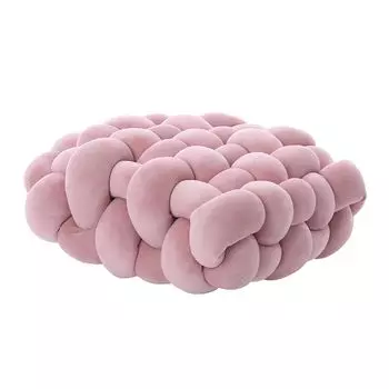 Декоративная подушка Мягкая удобная тканая плюшевая подушка для гостиной, дивана, дизайн с узлом, домашний декор для повседневной жизни-светло-серый Размер: M Stuttg, мультиколор