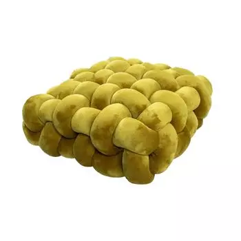 Декоративная подушка Мягкая удобная тканая плюшевая подушка для гостиной, дивана, дизайн с узлом, домашний декор для повседневной жизни, зеленый размер S Stuttg