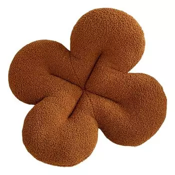 Декоративная подушка Мягкий поршень Удобная полипропиленовая хлопковая набивная четырехлистная подушка в форме клевера Подушка для сиденья Украшение дома Кофе Stuttg