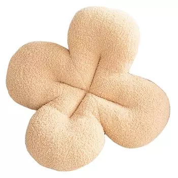 Декоративная подушка Мягкий поршень Удобная полипропиленовая хлопковая набивная четырехлистная подушка в форме клевера Подушка для сиденья Украшение дома-хаки Stuttg