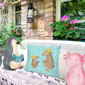 Декоративная подушка Mr. & Mrs. Panda, бирюзовый