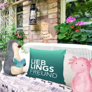 Декоративная подушка Mr. & Mrs. Panda, синий