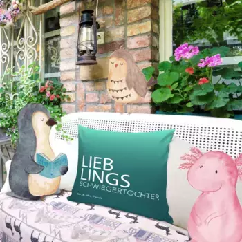 Декоративная подушка Mr. & Mrs. Panda, синий