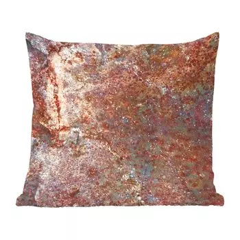 Декоративная подушка MuchoWow, диванная подушка, декоративная подушка для гостиной, 60 х 60 см, железо, ржавчина, ретро, чехол на подушку, хлопчатобумажная ткань, декоративные чехлы на подушки