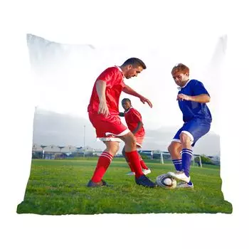 Декоративная подушка MuchoWow, диванная подушка, декоративная подушка для гостиной, 45 x 45 см, футбольный матч - чехлы для подушек - декоративные чехлы для подушек - декоративные чехлы для подушек