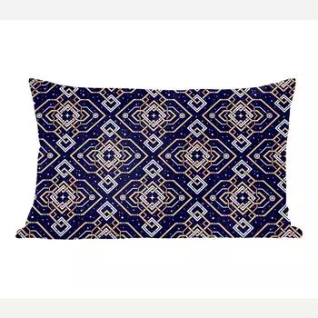 Декоративная подушка MuchoWow Диванная подушка Декоративная подушка для гостиной 60 x 40 см Узор - Линия - Оранжевый - 20-е годы - Чехлы на подушки - Декоративные чехлы на подушки - Декоративные чехлы на подушки