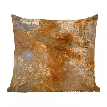 Декоративная подушка MuchoWow, диванная подушка, декоративная подушка для гостиной, 60 х 60 см, ржавчина, золото, бронза, чехол на подушку, хлопчатобумажная ткань, декоративные чехлы на подушки