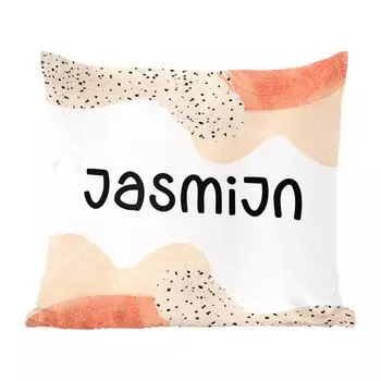 Декоративная подушка MuchoWow, диванная подушка, декоративная подушка для гостиной, 60 х 60 см, жасмин - пастель - девочка - чехол на подушку - хлопчатобумажная ткань - декоративные наволочки