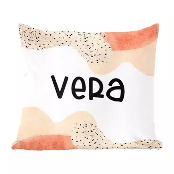 Декоративная подушка MuchoWow, диванная подушка, декоративная подушка для гостиной, 60 х 60 см, Вера - пастель - девочка - чехол на подушку - хлопчатобумажная ткань - декоративные наволочки