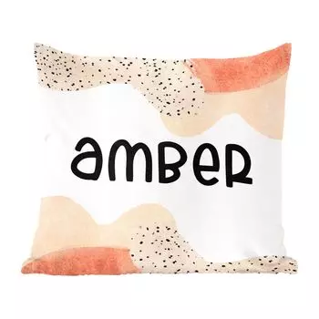 Декоративная подушка MuchoWow, диванная подушка, декоративная подушка для гостиной, 60 х 60 см, янтарный, пастель, девочка, чехол на подушку, хлопчатобумажная ткань, декоративные чехлы на подушки
