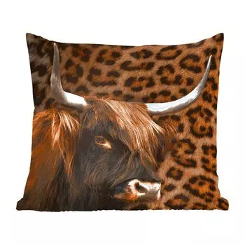 Декоративная подушка MuchoWow, диванная подушка, декоративная подушка для гостиной, 60 x 60 см, принт пантеры - горец - дизайн - чехол на подушку - хлопчатобумажная ткань - декоративные наволочки