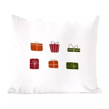 Декоративная подушка MuchoWow, диванная подушка, декоративная подушка для гостиной, 60 x 60 см, Рождество - подарок - дизайн - чехол на подушку - хлопковая ткань - декоративные наволочки