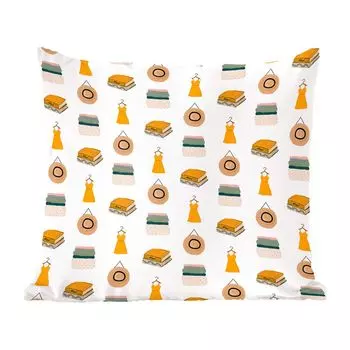 Декоративная подушка MuchoWow, диванная подушка, декоративная подушка для гостиной, 60 x 60 см, цвета - узоры - одежда - чехол на подушку - хлопчатобумажная ткань - декоративные наволочки