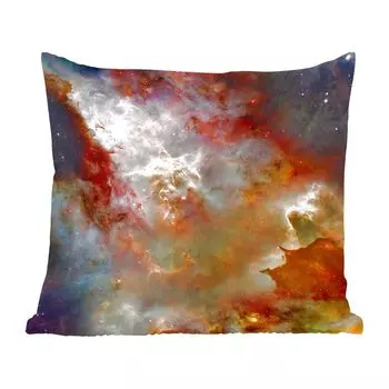 Декоративная подушка MuchoWow, диванная подушка, декоративная подушка для гостиной, 60 х 60 см, красный и желтый туман - чехол на подушку - хлопчатобумажная ткань - декоративные наволочки