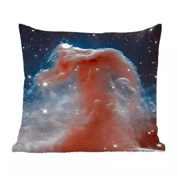 Декоративная подушка MuchoWow, диванная подушка, декоративная подушка для гостиной, 60 x 60 см, туманность головы лошади - чехол на подушку - хлопчатобумажная ткань - декоративные наволочки