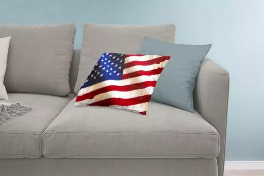 Декоративная подушка MuchoWow, диванная подушка, декоративная подушка для гостиной, 60 х 40 см, крупный план, флаг США - чехлы для подушек - декоративные чехлы для подушек - декоративные чехлы для подушек