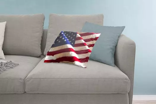 Декоративная подушка MuchoWow Диванная подушка Декоративная подушка для гостиной 60 x 40 см. Вырез из флага США - Чехлы для подушек - Декоративные чехлы для подушек - Декоративные чехлы для подушек