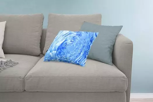 Декоративная подушка MuchoWow, диванная подушка, декоративная подушка для гостиной, 60 х 40 см, вид сверху на водоворот в голубой воде - чехлы на подушки - декоративные чехлы на подушки - декоративные чехлы на подушки