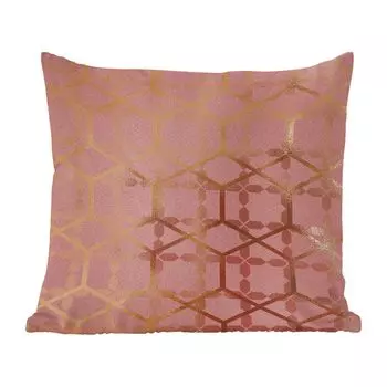 Декоративная подушка MuchoWow Диванная подушка Декоративная подушка для гостиной 45 x 45 см Дизайн - Розовый - Золото - Чехлы на подушки - Декоративные чехлы на подушки - Декоративные чехлы на подушки