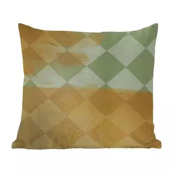 Декоративная подушка MuchoWow, диванная подушка, декоративная подушка для гостиной, 60 x 60 см, белый, зеленый, квадратный, чехол на подушку, хлопчатобумажная ткань, декоративные чехлы на подушки