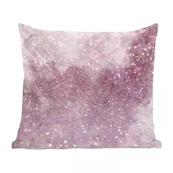 Декоративная подушка MuchoWow, диванная подушка, декоративная подушка для гостиной, 60 х 60 см, мраморный узор, фиолетовый, чехол на подушку, хлопчатобумажная ткань, декоративные чехлы на подушки