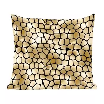 Декоративная подушка MuchoWow, диванная подушка, декоративная подушка для гостиной, 60 х 60 см, узор - формы - золото - чехол на подушку - хлопчатобумажная ткань - декоративные наволочки