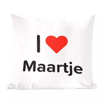 Декоративная подушка MuchoWow, диванная подушка, декоративная подушка для гостиной, 60 х 60 см, I love - Мэри - девочка - чехол на подушку - хлопчатобумажная ткань - декоративные наволочки, мультиколор