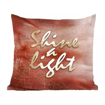 Декоративная подушка MuchoWow Диванная подушка Декоративная подушка для гостиной 60 x 60 см Цитаты - Светлый - Золотой - Коричневый - Чехол на подушку - Хлопчатобумажная ткань - Декоративные наволочки