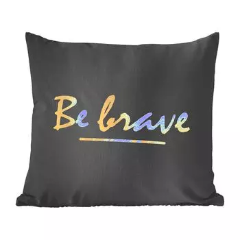 Декоративная подушка MuchoWow Диванная подушка Декоративная подушка для гостиной 60 x 60 см Цитаты - Золотой - Черный - Чехол на подушку - Хлопчатобумажная ткань - Декоративные наволочки