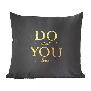 Декоративная подушка MuchoWow Диванная подушка Декоративная подушка для гостиной 45 x 45 см Цитаты - Мотивация - Золото - Мрамор - Чехлы для подушек - Декоративные чехлы для подушек - Декоративные чехлы для подушек