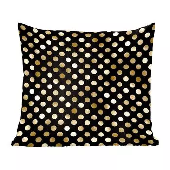 Декоративная подушка MuchoWow Диванная подушка Декоративная подушка для гостиной 45 x 45 см Узор - Точки - Золото - Чехлы на подушки - Декоративные чехлы на подушки - Декоративные чехлы на подушки