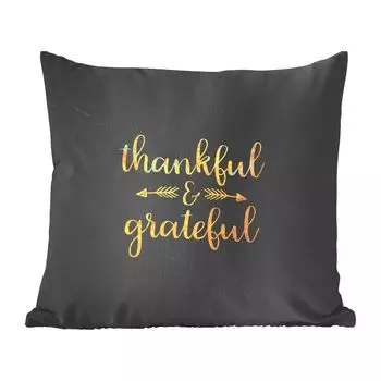 Декоративная подушка MuchoWow, диванная подушка, декоративная подушка для гостиной, 60 х 60 см, цитата - пословицы - золото - мрамор - чехол на подушку - хлопчатобумажная ткань - декоративные наволочки, мультиколор