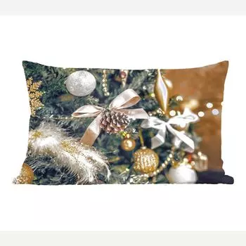 Декоративная подушка MuchoWow Диванная подушка Декоративная подушка для гостиной 60 x 40 см Крупный план елочных украшений - чехлы для подушек - декоративные чехлы для подушек - декоративные чехлы для подушек