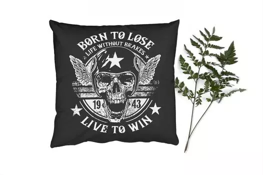 Декоративная подушка MuchoWow Диванная подушка Декоративная подушка для гостиной 50 x 50 см Mancave - Гонка - Ретро - Иллюстрация - Чехлы на подушки - Украшение - Спальня