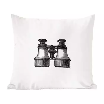 Декоративная подушка MuchoWow Диванная подушка Декоративная подушка для гостиной 60 x 60 см Винтаж - Бинокли - Антиквариат - Чехлы на подушки - Хлопчатобумажная ткань - Декоративные наволочки