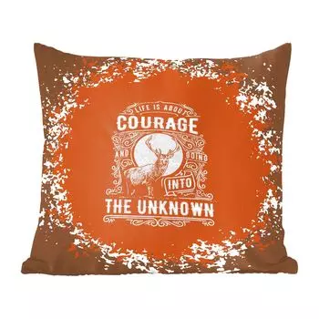 Декоративная подушка MuchoWow Диванная подушка Декоративная подушка для гостиной 50 x 50 см Винтажные чехлы с дизайном оленя Украшение спальни
