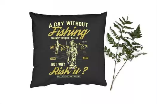 Декоративная подушка MuchoWow, диванная подушка, декоративная подушка для гостиной, 60 х 60 см, рыба, стержень, винтаж, чехол на подушку, хлопчатобумажная ткань, декоративные чехлы на подушки