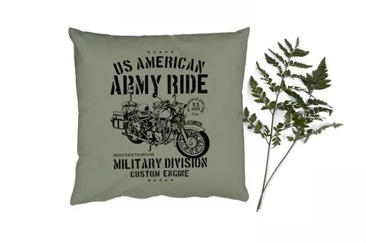 Декоративная подушка MuchoWow Диванная подушка Декоративная подушка для гостиной 45 x 45 см Mancave - Мотоцикл - Америка - Ретро автомобили - Чехлы на подушки - Декоративные чехлы на подушки - Декоративные чехлы на подушки