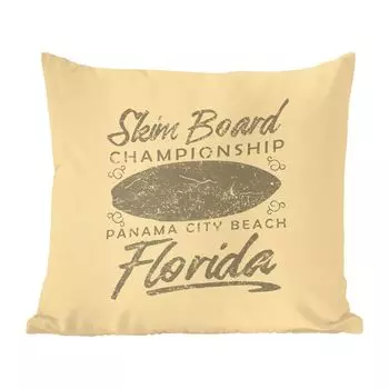 Декоративная подушка MuchoWow, диванная подушка, декоративная подушка для гостиной, 50 х 50 см, доска для серфинга, ретро, рисунок, чехлы на подушки, украшение, спальня
